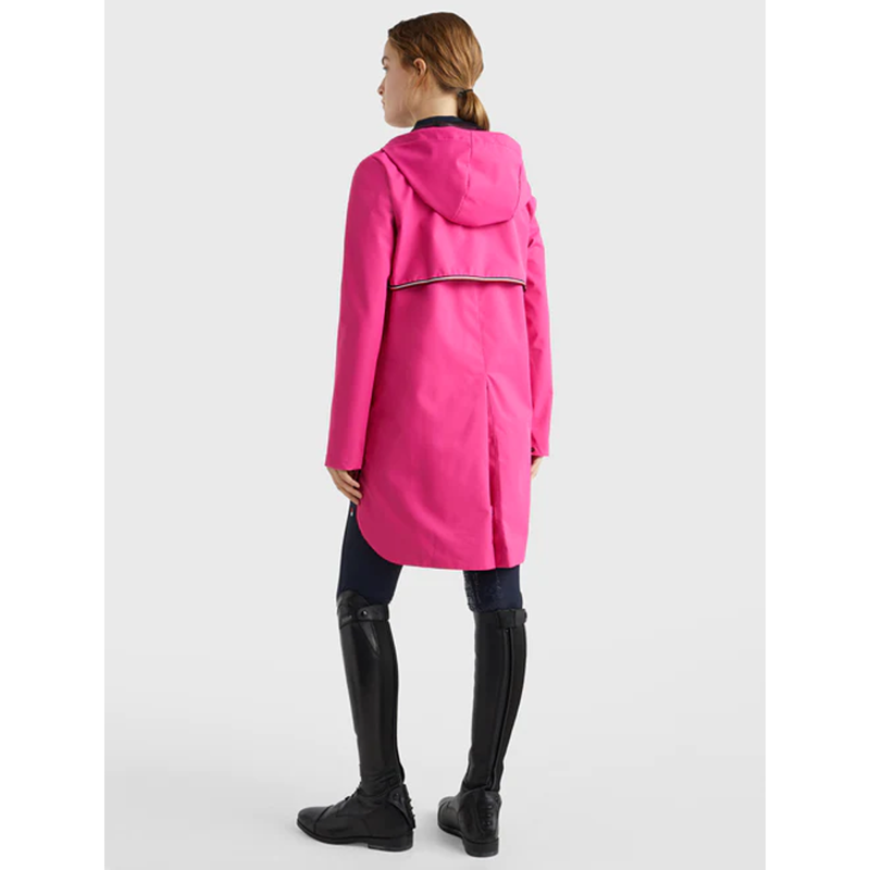 Tommy Hilfiger Women's Waterproof Long Performance Rain Jacket - Hot Magenta-3